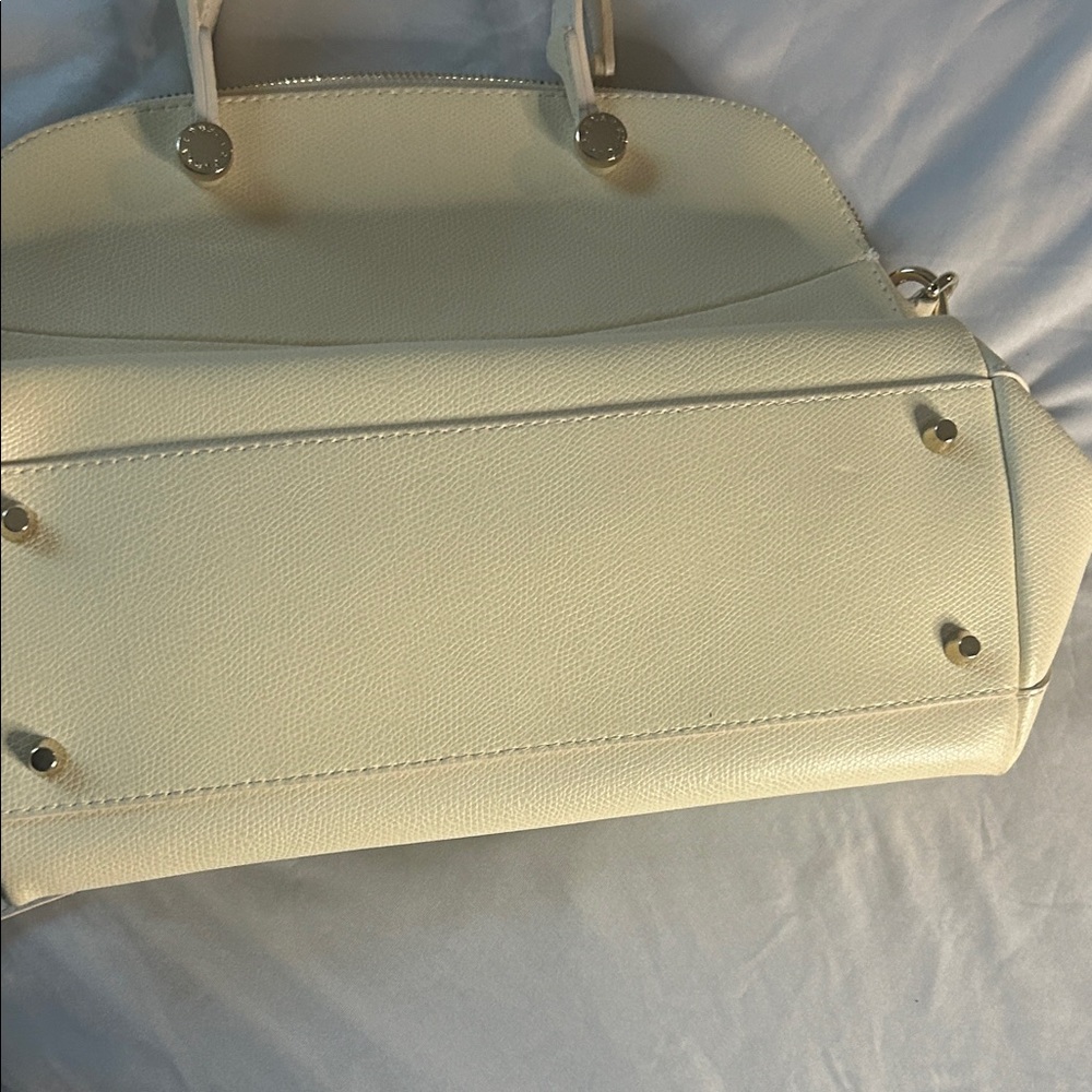 Furla Piper Medium Dome Leather Satchel & Crossbody Bag - Cream - Picture 7 of 8